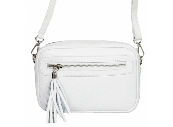 Mini camera bag with tassel white | Niche Handbags & Luggage