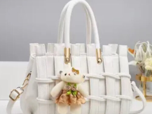 White Teddy top handle/shoulder bag